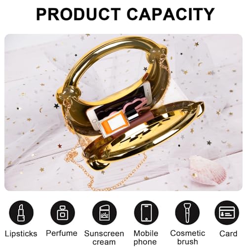 Women Lattice Gold Clutch Purses - Geometric Lattice Metal Clutch Evening Bag Women Golden Stone Cut Clutch Purse for Party3