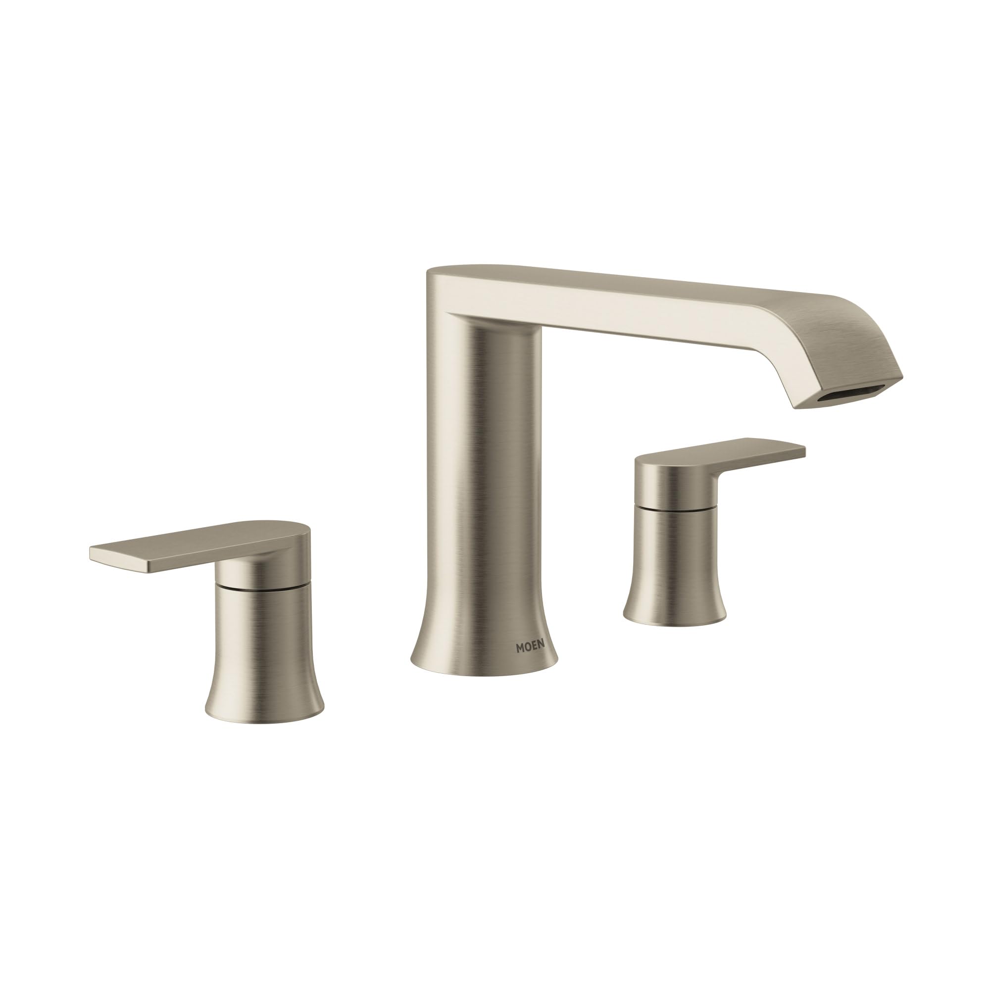 Moen Genta LX Two-Handle Deck Mounted Roman Tub Faucet, Brushed Nickel, T908BN
