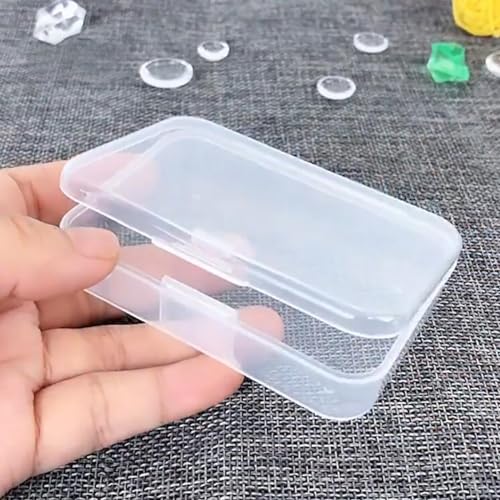 Image of 12Pcs Rectangular Mini Plastic Storage Containers (3.46 x 2.28 x 0.79 inch), Small Plastic Clear Beads Storage Containers Box for Beads, Small Items etc