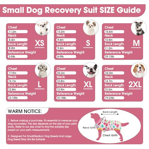 Image of BRKURLEG Small Dog Recovery Suit After Spay, Back Zipper Post Surgery Suit for Dogs & Cats, Abdominal Wound Protection, Soft Anti-Licking Puppy Surgical Onesie Pajamas, Cone Alternative, XXL