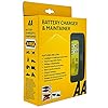 AA AA4956 Car Battery Charger Maintainer UK Plug Fully Automatic with Crocodile Clamps Eyelet Connectors As Used By AA Patrols,Black/Yellow,1.5 Amp 6 V/12 V, Packaging May Vary #5