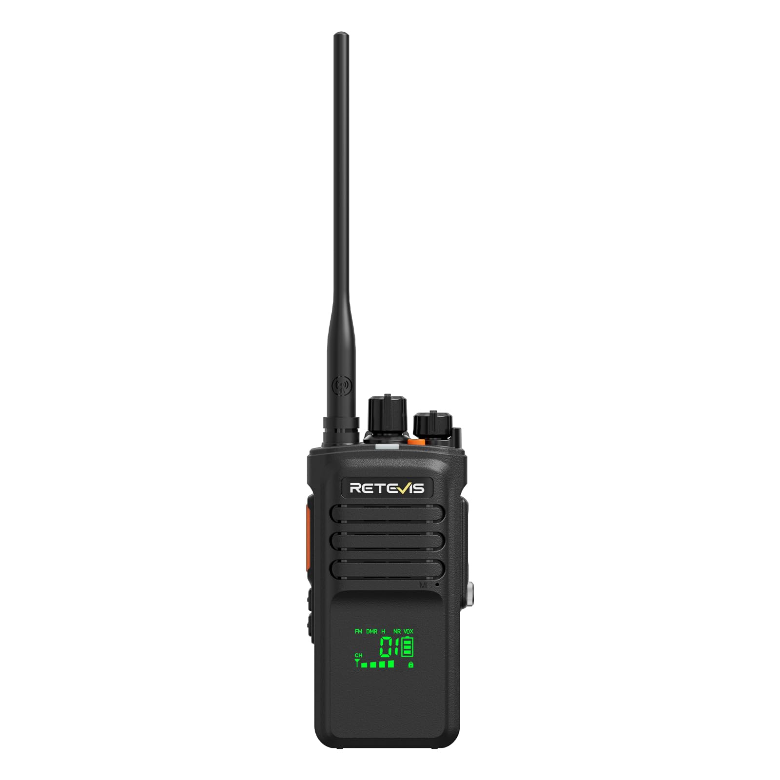 Retevis NR40 Ricetrasmittente DMR, Walkie Talkie Impermeabile IP67 | 2800mAh, Audio Chiaro, Struttura Robusta, per Logistica e Aziende di Trasporto, Nero, 1 Confezione