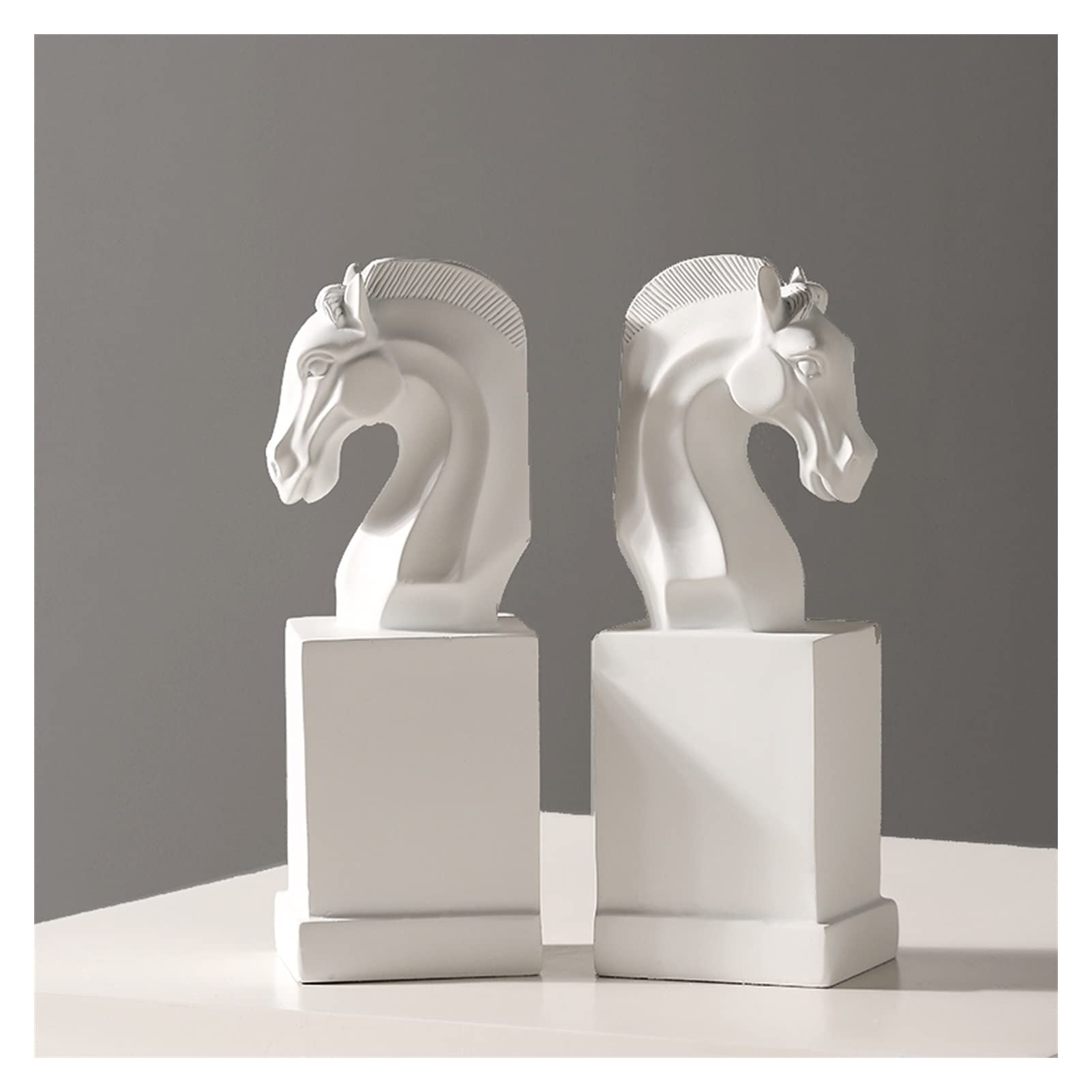 Book Support Bookends Book Ends to Hold Books for Office Home Decorative Resin Bookends for Shelves Book Stoppers Supports （White or Black） Book Ends for Shelves (Color : 2)