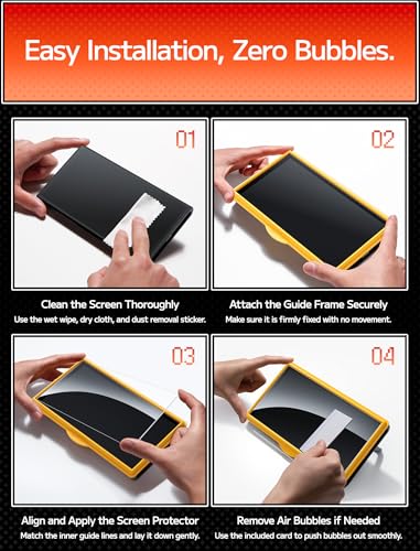 Image of JSAUX 4-Pack Tempered Glass Screen Protector for Nintendo Switch 2 (2025), Easy to Install with Guiding Frame Ultra HD Glass Protector 9H Hardness Scratch Resistant Accessories for Switch2