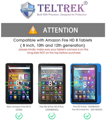 Image of Screen Guard Designed For New Amazon Fire HD 8 /HD 8 Plus /HD 8 Kids /HD 8 Kids Pro Tablet (14th & 12th & 10th Gen, 2024 /2022 /2020 8 Inch Nano Fiber PET Tempered Glass Screen Protector