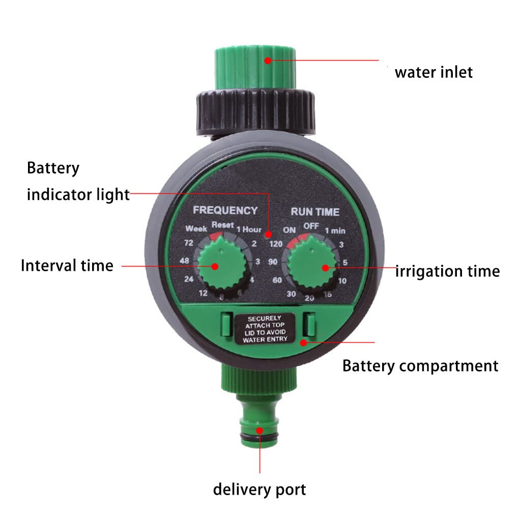 Timer per irrigazione Regolatore valvola Attrezzo da Giardinaggio Pregevole fattura Dimensioni compatte Timer per irrigazione Professionale di Lunga Durata
