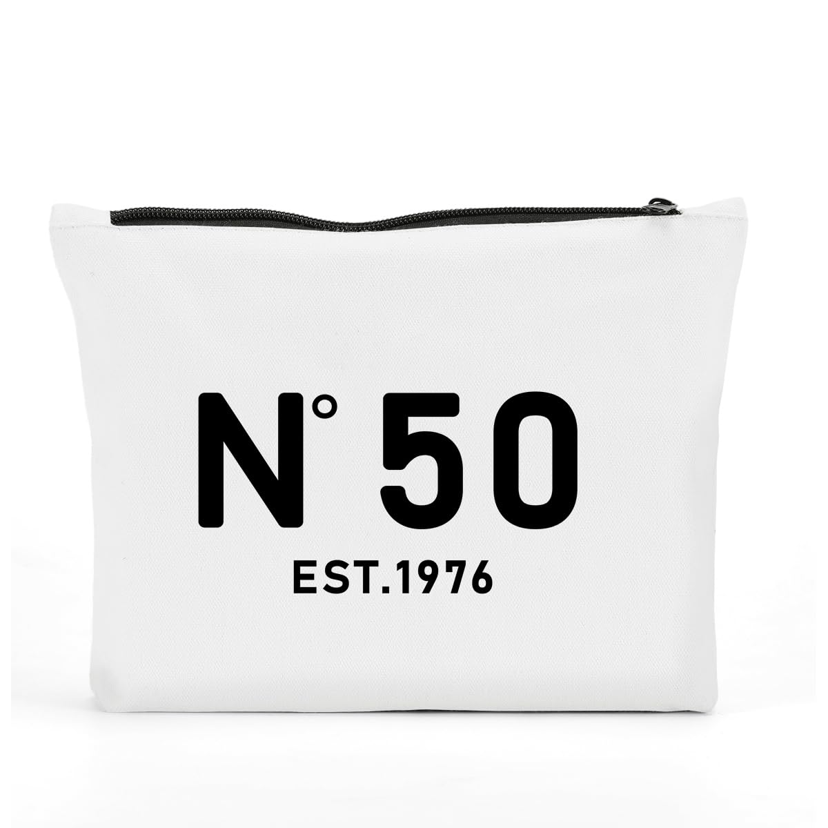 FBCCZEY Funny 50th Birthday Gifts for Women Makeup Bag, Happy Anniversary 50th Birthday Party Decorations for Her Makeup Pouch, 50 Year Old Gifts for