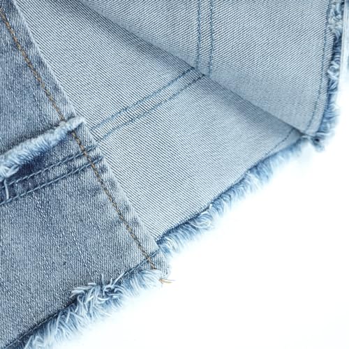 KIDSCOOL SPACE Girls Jeans, Split Hem with Dual Edges High Stretch Denim Flared Pants3