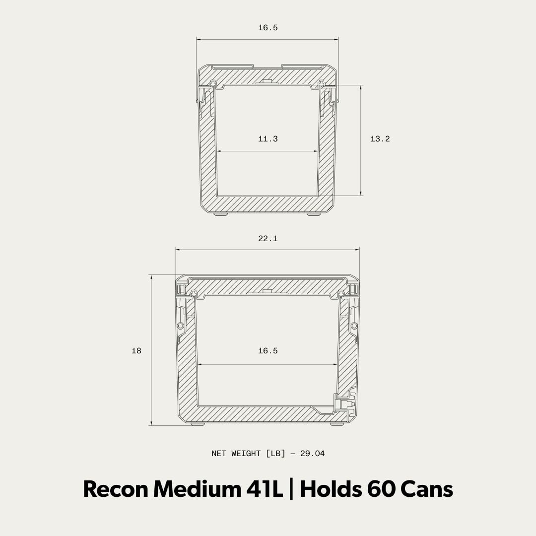 Dometic Recon Hardside Mediano 41L Nevera Passivo Portátil - Silt