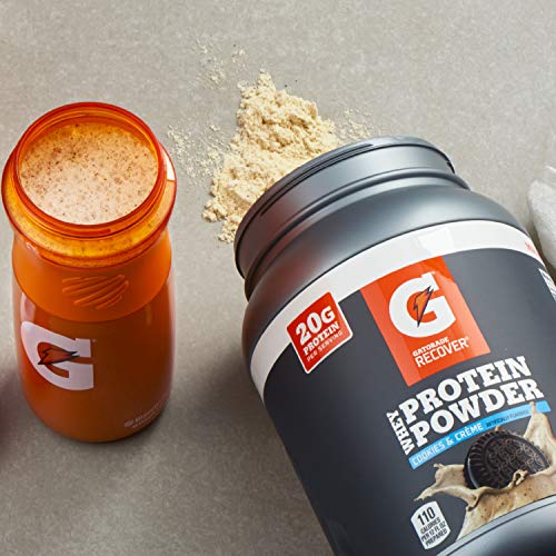 Gatorade Whey Protein Powder, Cookies & Crème, 51 Oz (50 Servings Per Canister, 20 Grams Of Protein Per Serving) #TOP7