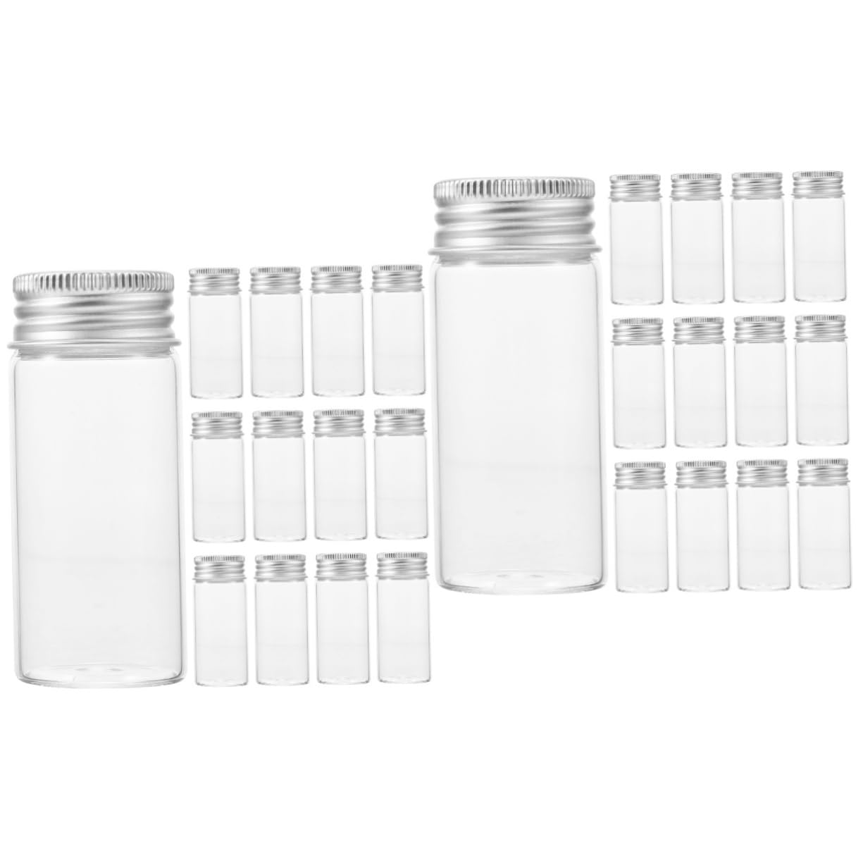 Ciieeo 2 Series Botella Sellada por Tubo De Ensayo Hermético Reutilizable Prueba Tubos Pequeño Tapa Tubo Transparente Tubo Científico Tubo De Vidrio Planchar Piezas*2