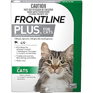 FRONTLINE Plus Flea and Tick Treatment for Cats Over 1.5 lbs. 3 Treatments