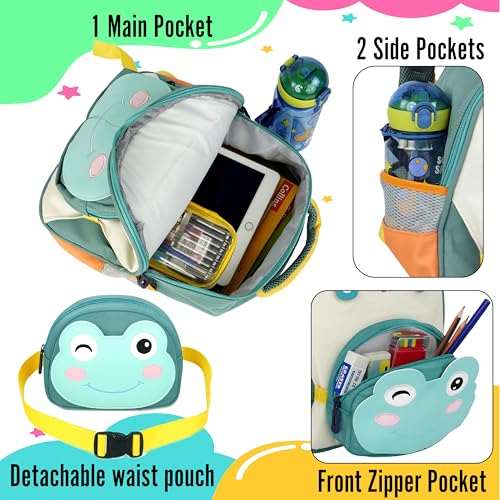 Image of Storite Kids Backpack for Boys & Girls 8L (3-6 Years) | Cute Crab Design Lightweight Toddler School Bag | Nursery & Preschool Cartoon Backpack with Front Pocket