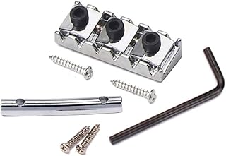 Alnicov Locking Nut and String Tension Bars String Retainers 42mm for Floyd Rose Tremolo Bridge(Chrome)