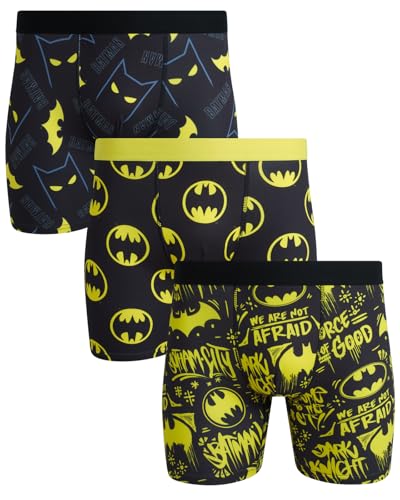 Batman Mens Boxer Briefs - 1/2/3 Pack Joker Mens Underwear Breathable Soft No Fly Boxers for Men (S-XL)