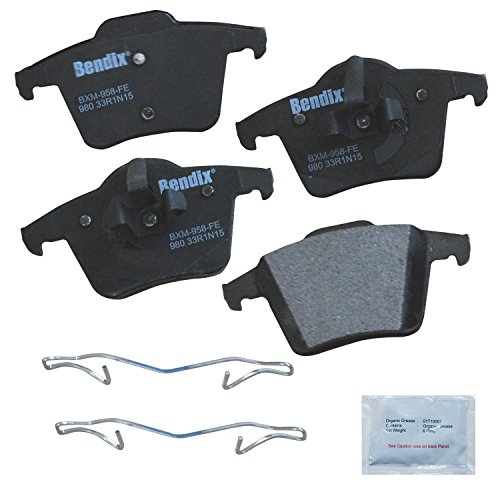 Image of Bendix Priority1 CFM980 Semi-Metallic Rear Brake Pads for Volvo XC90 2014-2003