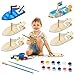 Barca a Vela In Legno, 6 Pezzi Mini Legno Giocattolo Barca Barche Giocattolo Incompiuto Barca Giocattolo Galleggiante Mini Laegno Giocattolo Barca Giocattoli Educativi 12 Pigmenti + 2 Penne, 6PCS