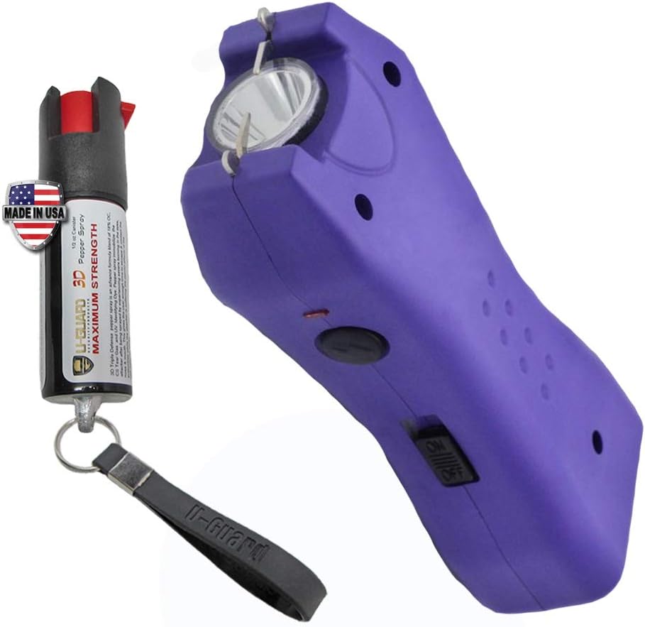Pocket Stun Gun Flashlight Pepper Spray Kit. Includes Mini