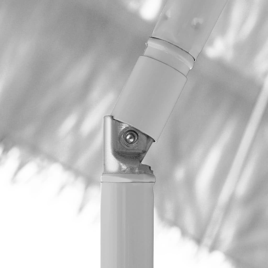 Parasol przeciwsłoneczny Hawaii, niebieski, odporny na promieniowanie UV, poliester, parasol plażowy z mechanizmem przechylania, na taras, do ogrodu, na zewnątrz