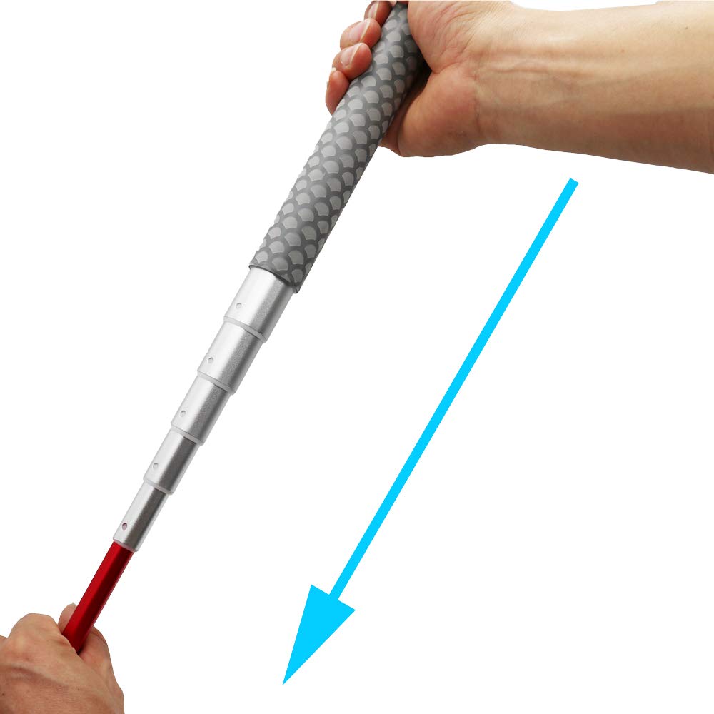 Bastón Telescópico Blanco de 7 Secciones Aluminio 30cm-150cm para Invidentes y Baja Vision, con 2 Punta