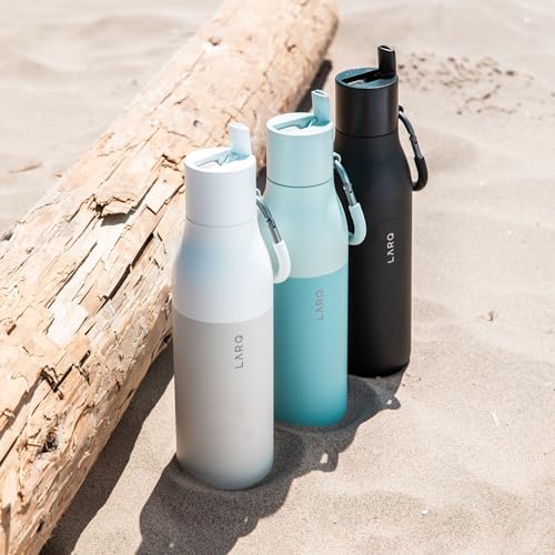 LARQ Bottle Flip Top 25 oz - Insulated Reusable Stainless Steel Water Bottle With Straw | BPA Free | For Sports, Gym, and Travel | Keep Drinks Cold for 24 Hours | Obsidian Black - Image 5