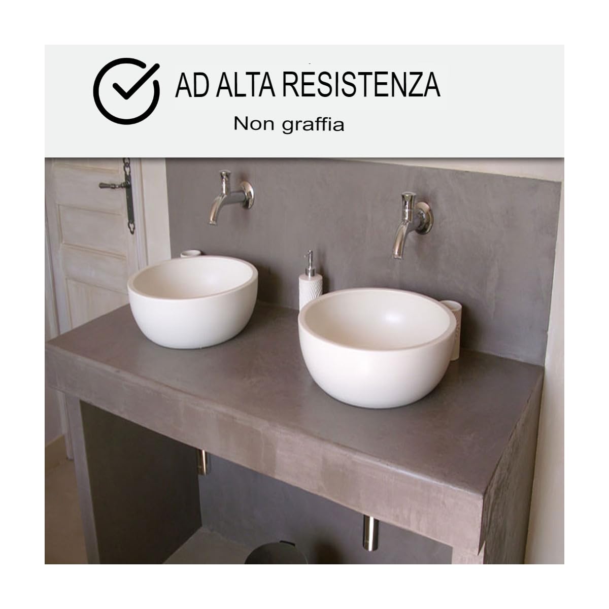 Cemento Cerato Bagno e Doccia 2 m² (in 2 strati) Verde Chiaro Marang | Kit Completo Impermeabile per Pavimenti e Pareti Doccia, Superficie Liscia senza Fughe, 40 Colori - Arcane Industries