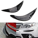 Xotic Tech Bumper Lip Corner Edge Guard Protector Trims Cover for All Cars SUVs Trucks (Black) - 2PCS