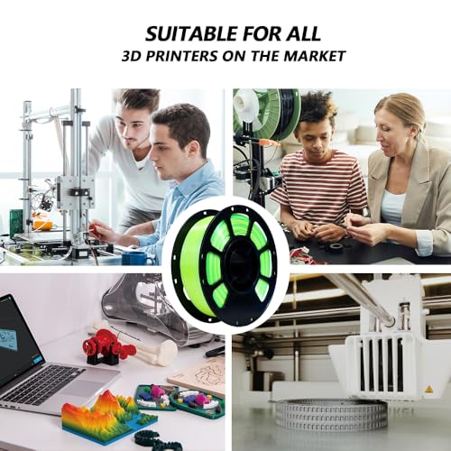 Image of iBOSS Silk PLA+ Gradient 3D Printing Filament, 1KG Spool 1.75mm Silk Shiny Yellow Green Gradient Printer Filament 2.2lb, Neatly Wound 3D Printing Filament Compatible with FDM 3D Printers