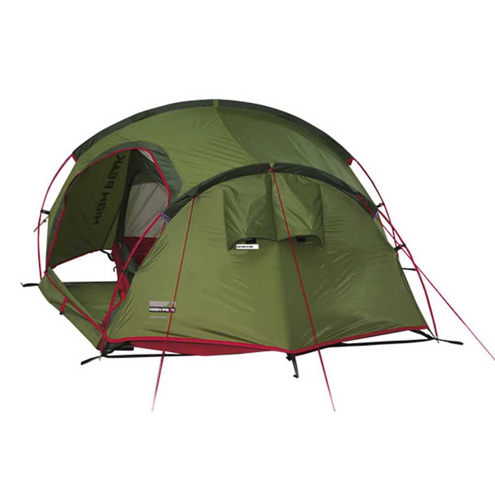 High Peak Unisex Sparrow Namiot Kempingowy, Zielony/Czerwony, L