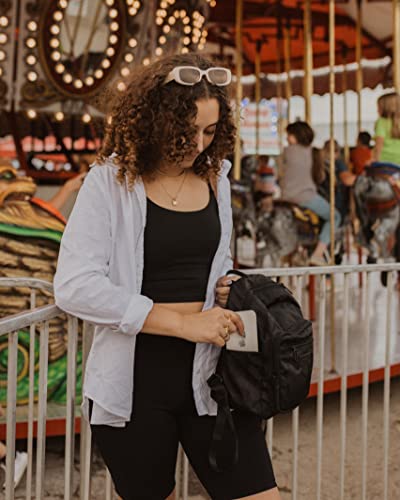 Image of Jadyn Mini Backpack for Women, Small Backpack Purse for Women, Mini Travel Bag, 8.5 Liter Daypack, Millie Backpack with Cute Designs (Abstract Black)