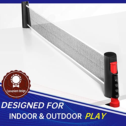 Image of Vector X Cyber Table Tennis Playset (2 Racquets + 3 Balls + 1 Net) (Ball) Table Tennis Racquet and T.T Balls Set with Table Tennis Net (Multi-Color) (Table Tennis Net)
