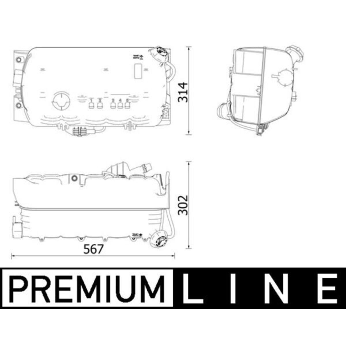 MAHLE CRT 97 000P Premium Line - Depósito de expansión