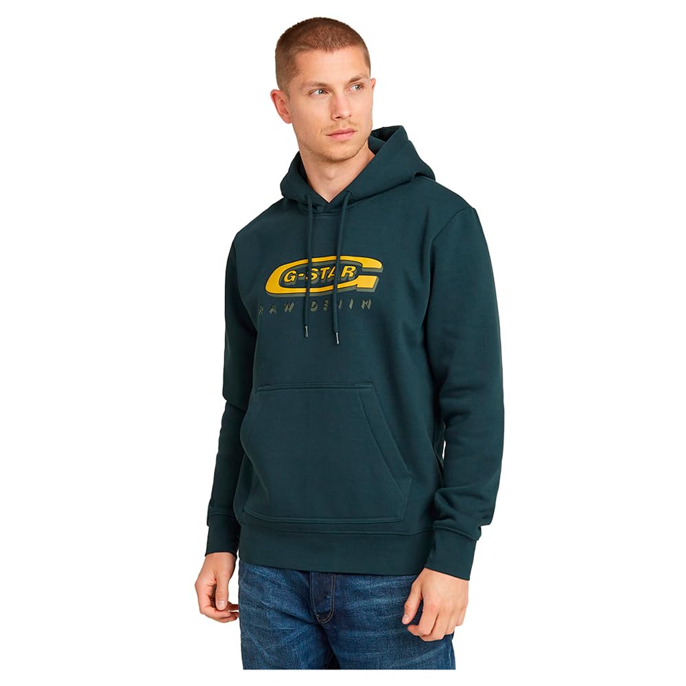 G-Star Herren Old Skool Logo Hooded Sweat Hooded Sweatshirt (1er Pack)