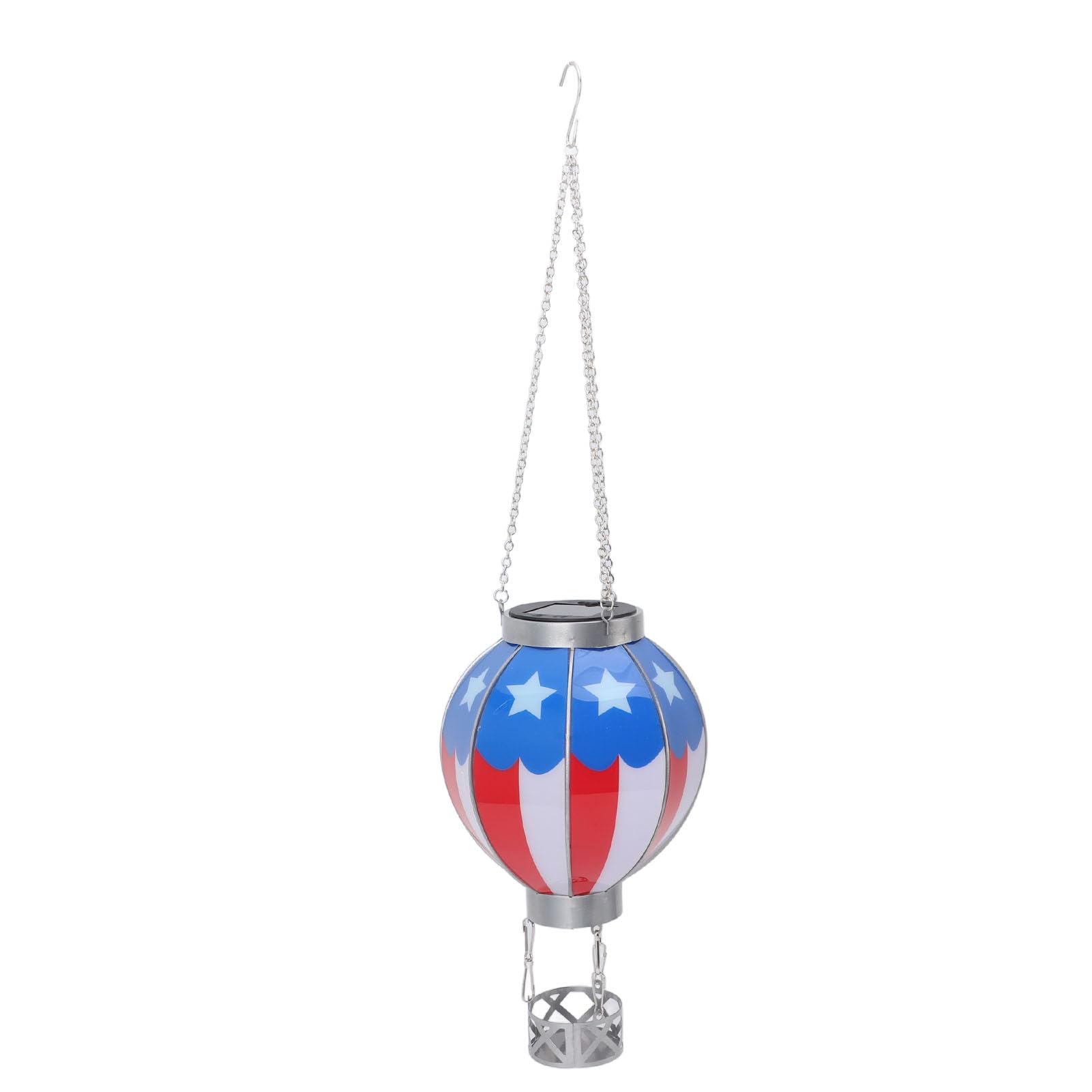 Lanterne solaire en forme de montgolfière avec allumage automatique intelligent pour extérieur