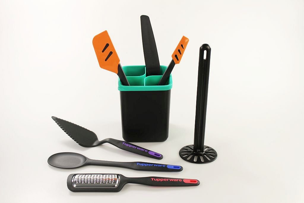 TUPPERWARE Griffbereit Heber+Pürier-Meister+Kochlöffel+Ordnungstopf (8) P 26926