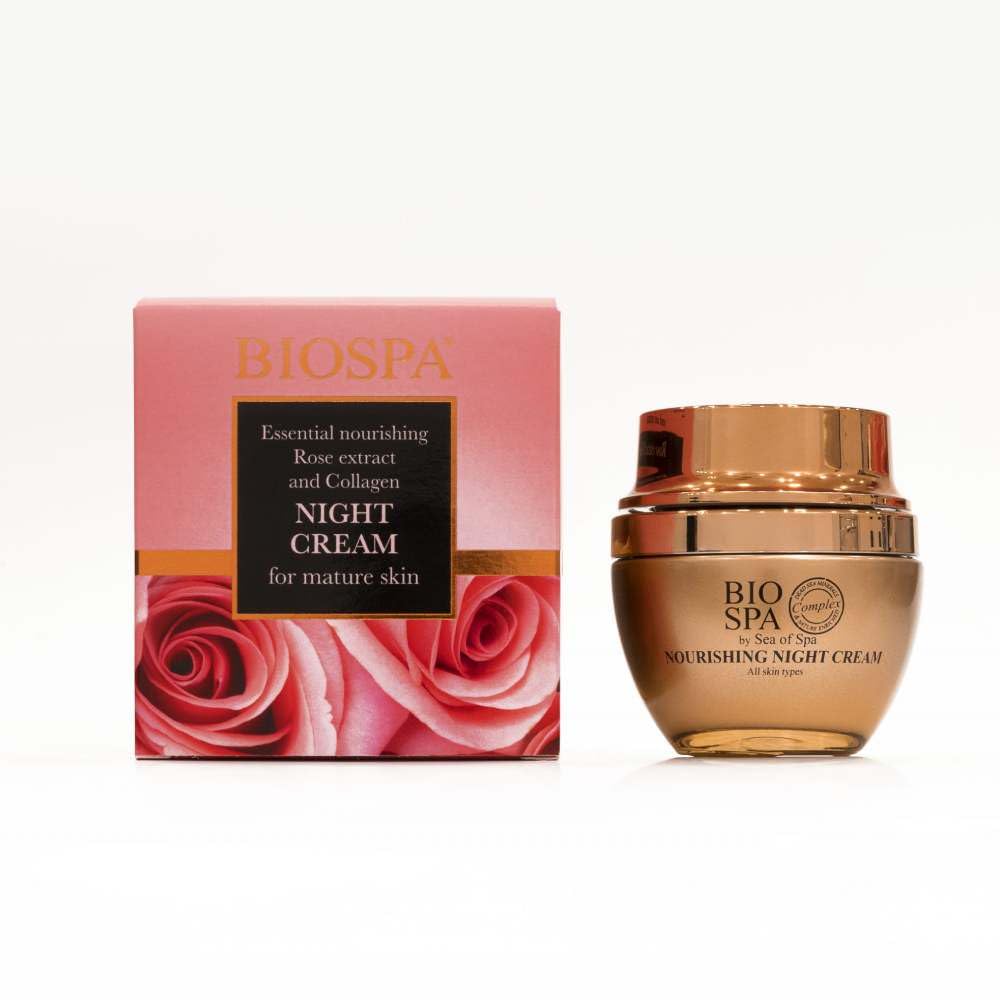 Bio Spa Nourishing Night Cream with Rose Extract & Collagen For Moisturizing Mature Skin