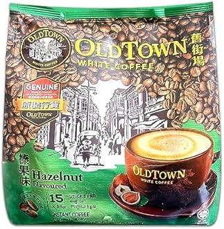 OLD Town (3 in 1)- Taste Premix White Hazelnut Coffee-don't Need Creamer & Sugar-make Your Life Easier-(35g - 40g) /Sticks (Hazelnut)
