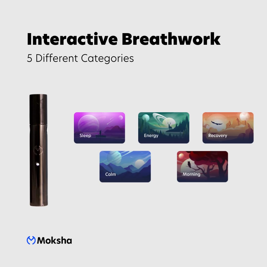 Amazon.com: Moksha O | Gamified Breathwork Tool | Smart Meditation Device  | iOS Only | Mindfulness Tool for Immediate Calm and Instant Anxiety Relief  | Sleep Aid Device (Space) : Health & Household