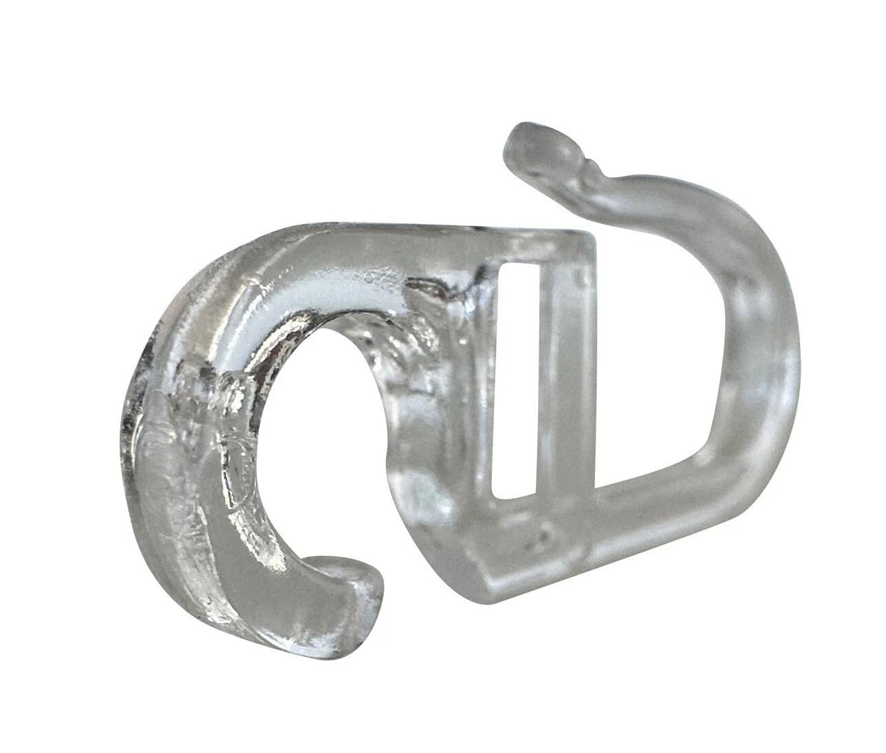 25 x 100 Stück Öse 6mm Überklipshaken, Faltenlegehaken, Gardinenhaken - Farbe transparent.