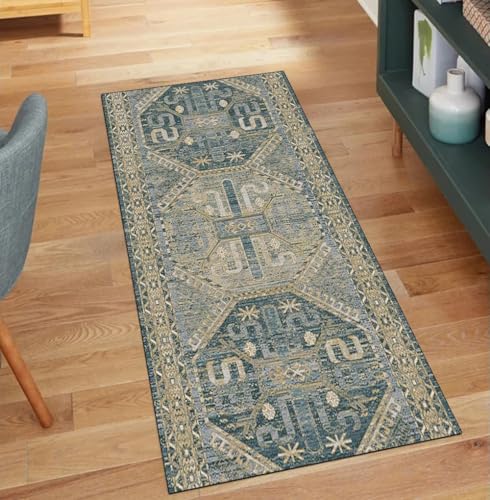 Alfombra para decoración del hogar verde oscuro para un pasillo acogedor 2