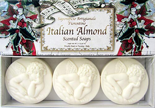 Saponificio Artigianale Fiorentino Almond Bath Soap ~ 3 x 4.40 oz