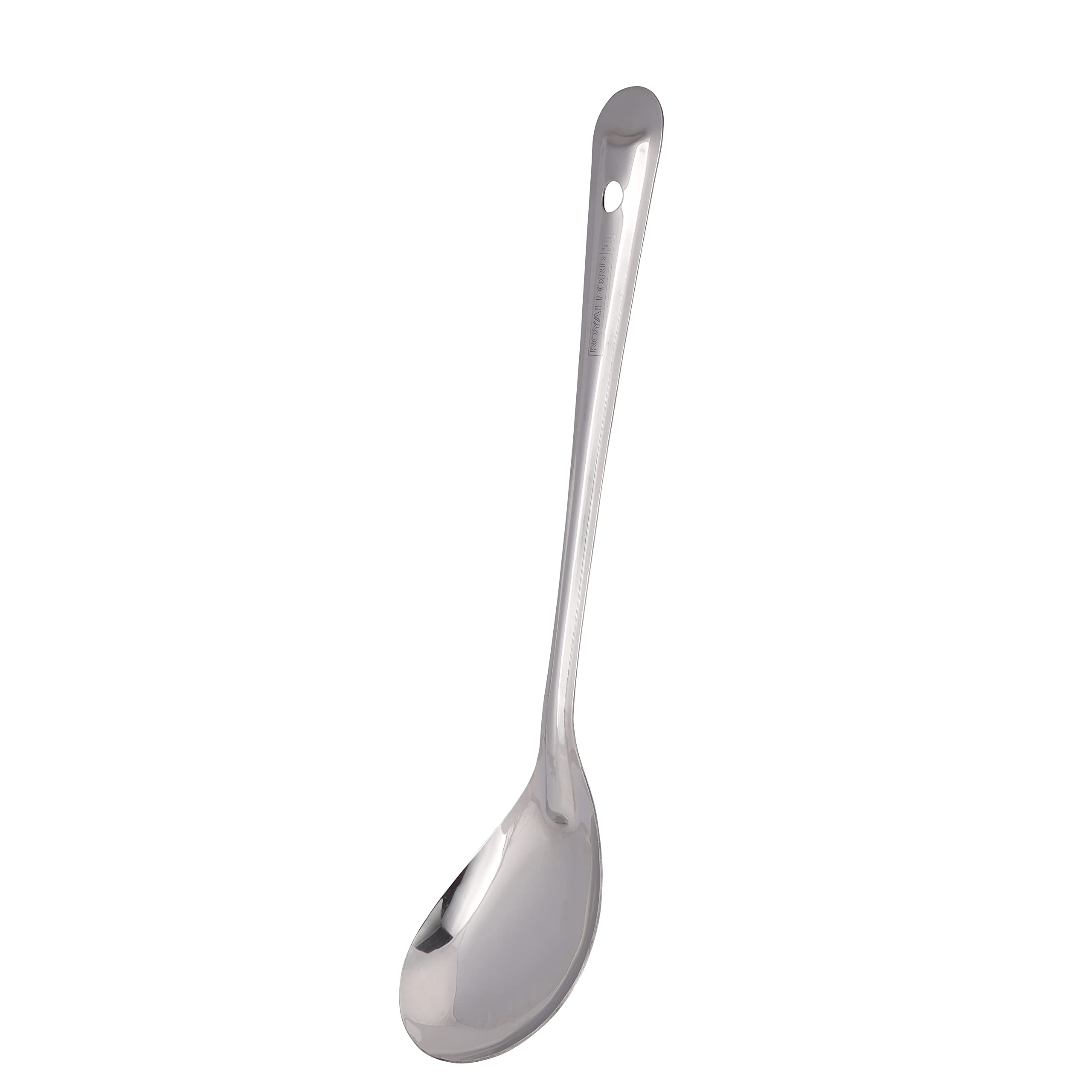 Royalford 32 CM Stainless Steel Basting Oval Spoon- RF11496| Ideal for Cooking and Oval Food| Premium-Quality Oval Spoon, Food-Grade, Elegant and Lightweight Design| Silver