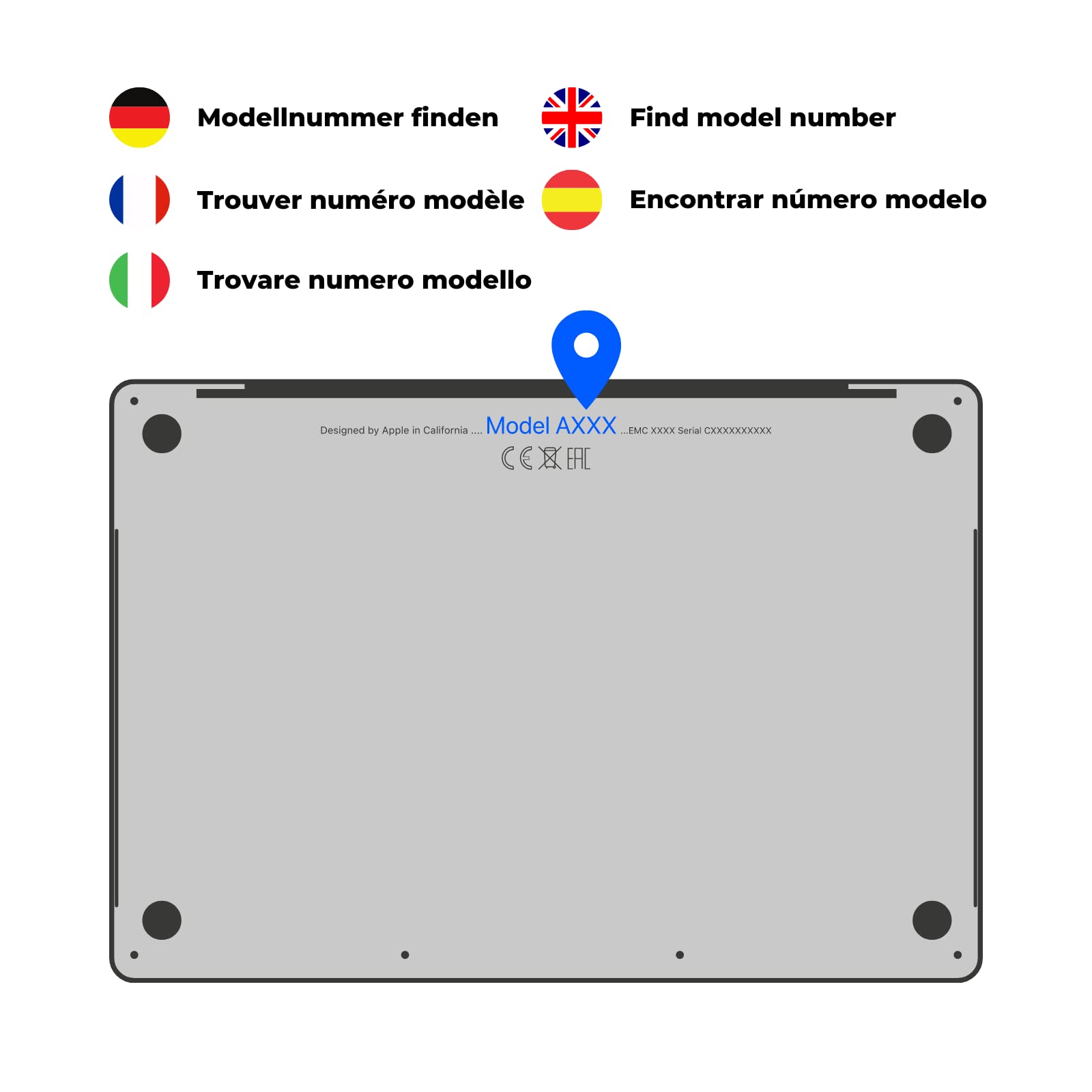 Generisch MacBook Pro Tasten & Scharniere Reparaturset für A1708 (1 Stück)
