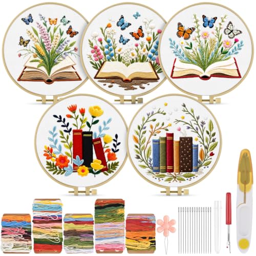 Image of TINDTOP Embroidery Kit for Adult, Embroidery DIY Starter Kit