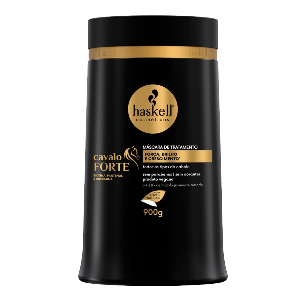 HaskellLinha Cavalo Forte - Mascara Forca e Brilho 900 Gr - (Strong Horse Collection - Strength and Shine Mask Net 31.7 Oz)