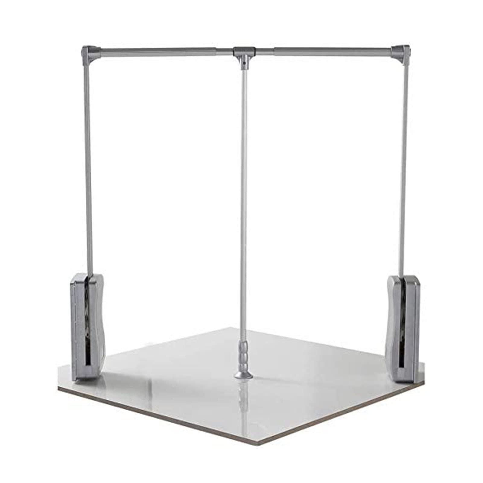HTTGDGDH Adjustable Side Mounted Pull Down Closet Rod - Heavy Duty Aluminum Clothes Hanger For Wardrobe Lift & Organizing System,17.7-23.6in