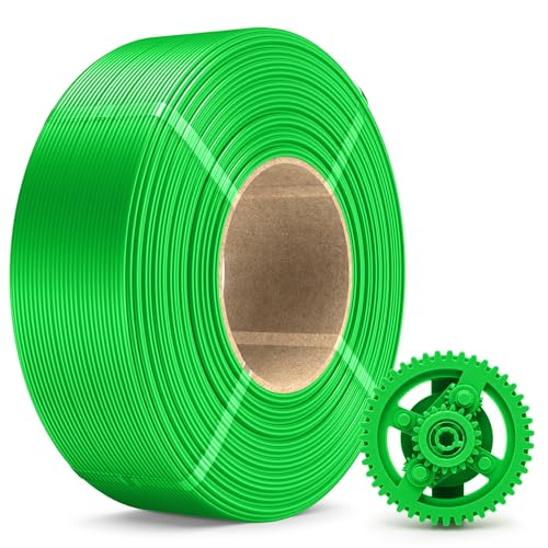 Image of SUNLU PLA+ Refill Filament Refill 1.75mm 1KG, 3D Printer Filament PLA Plus, No-Spool PLA Plus Filament for Reusable Spools Compatible with Bambu Labs Filament, 1KG Roll, Green