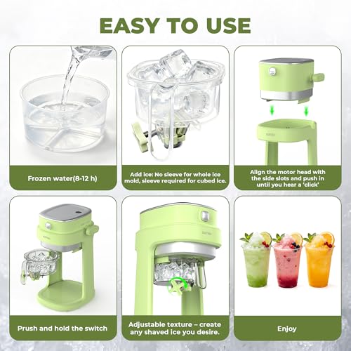 SUSTEAS Snow Cone Machine, Shaved Ice Machine with Adjustable Texture - image 4