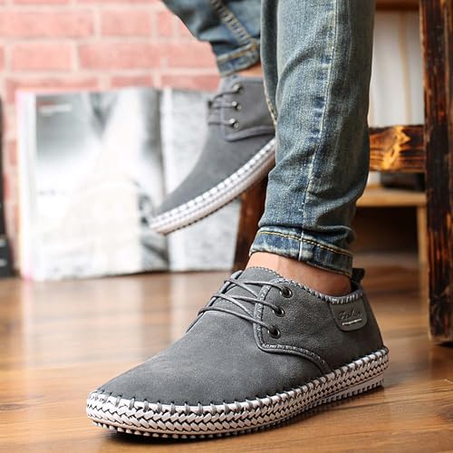 Men's Casual Oxford Shoes Lightweight Fashion Loafers Classic Lace-up Business Office Shoes Vintage Formal Shoes Outdoor Anti-Slip Driving Shoes Casual Walking Sneakers4