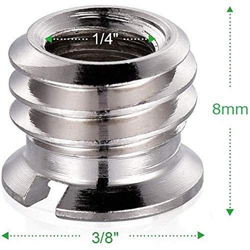 Amazon | TSUCIA 10個セット 3/8-1/4 変換 ネジ アダプター 3/8インチ